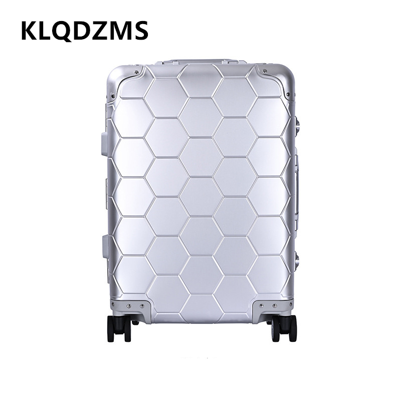 Spinner Wheel Rolling Suitcase 20 Inch - KLQDZMS чемодан для салона, полностью алюминиево-магниевый