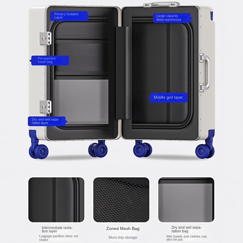 Чемодан с широкой ручкой и пер – обзор и цена Aluminum Frame Carry On Luggage
