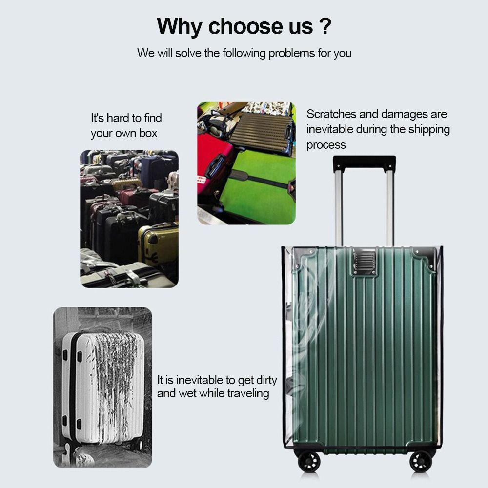 Прочный полностью прозрачный з – обзор и цена Waterproof Suitcase Cover Protector
