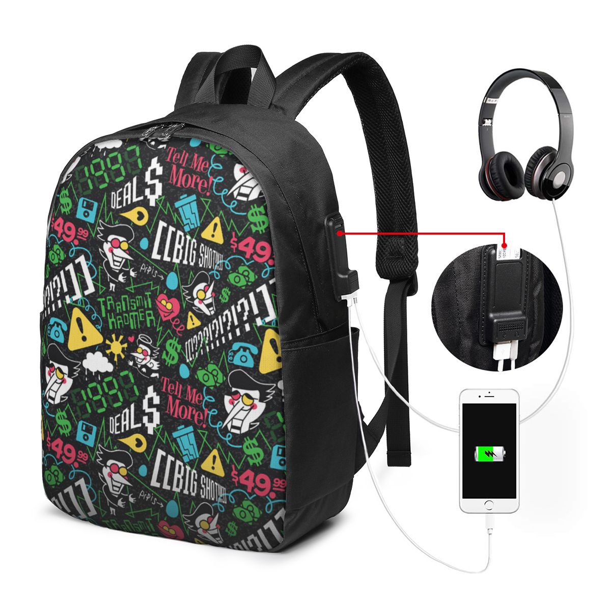 Рюкзак Deltarune SPAMTON G, до – обзор и цена Travel Bags