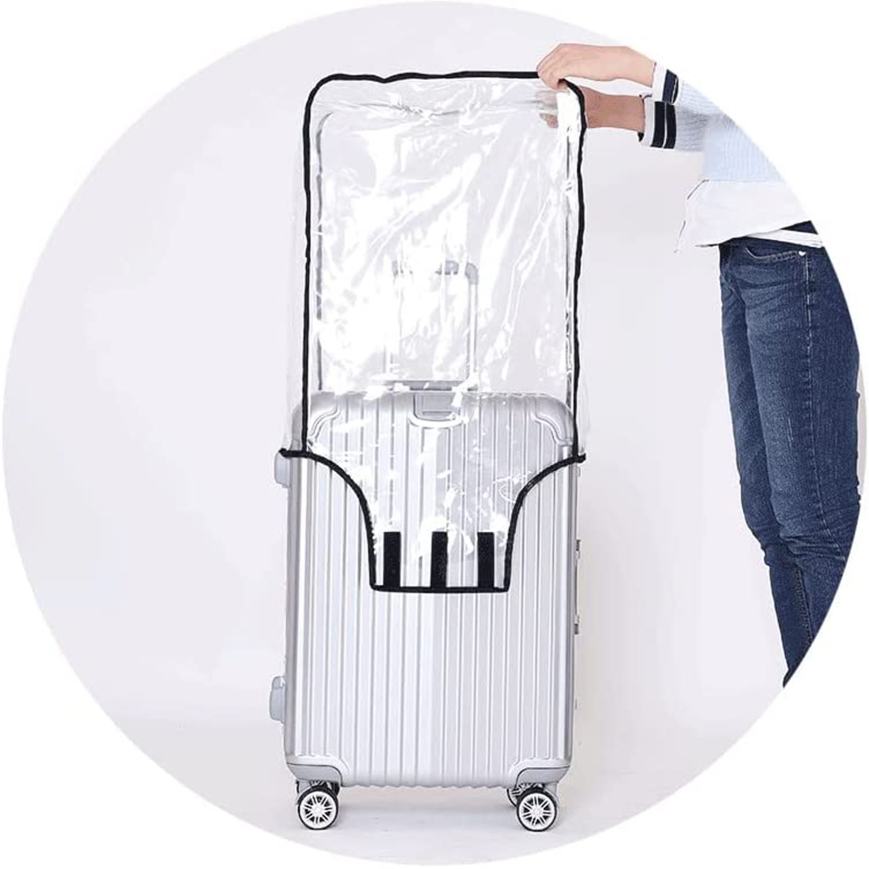Новый полностью прозрачный чех – обзор и цена Waterproof Suitcase Cover Protector