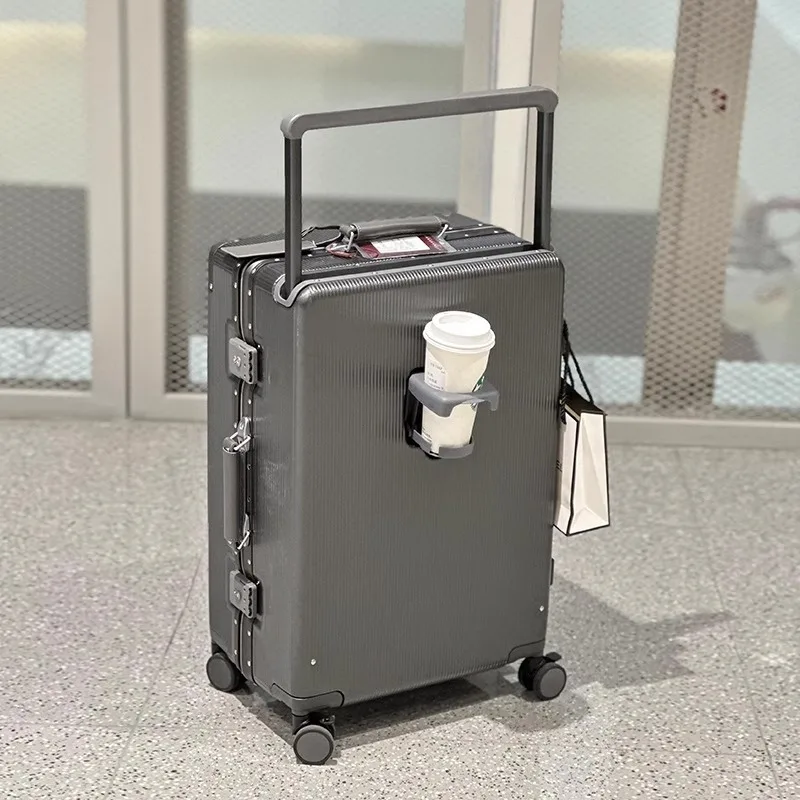 Чемодан с широкой ручкой для п – обзор и цена Aluminum Frame Carry On Luggage