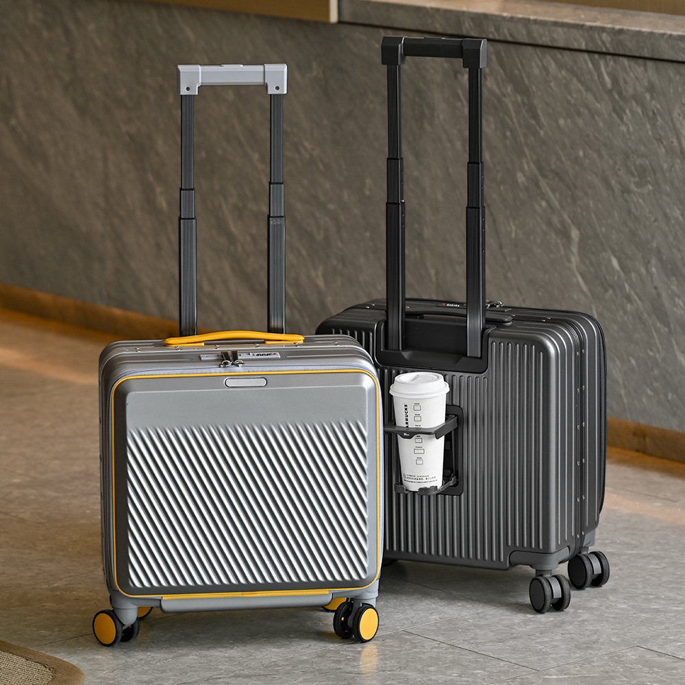 Чемодан-тележка с фронтальным  – обзор и цена Aluminum Frame Carry On Luggage