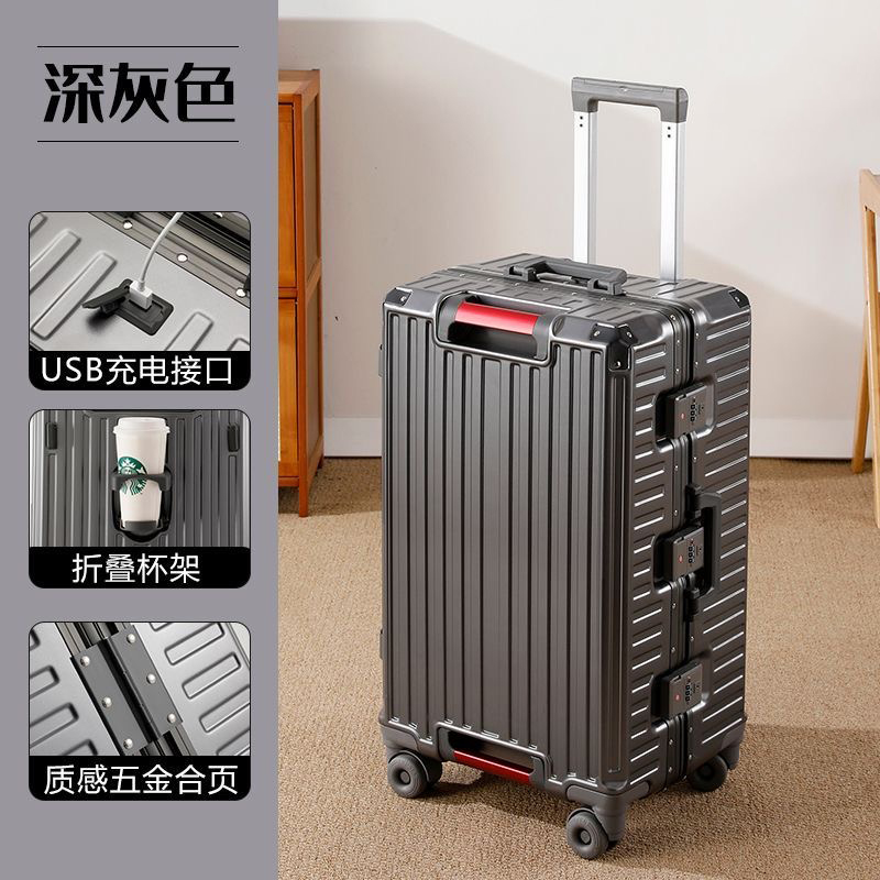 Большой дорожный чемодан на ко – обзор и цена Aluminum Frame Carry On Luggage