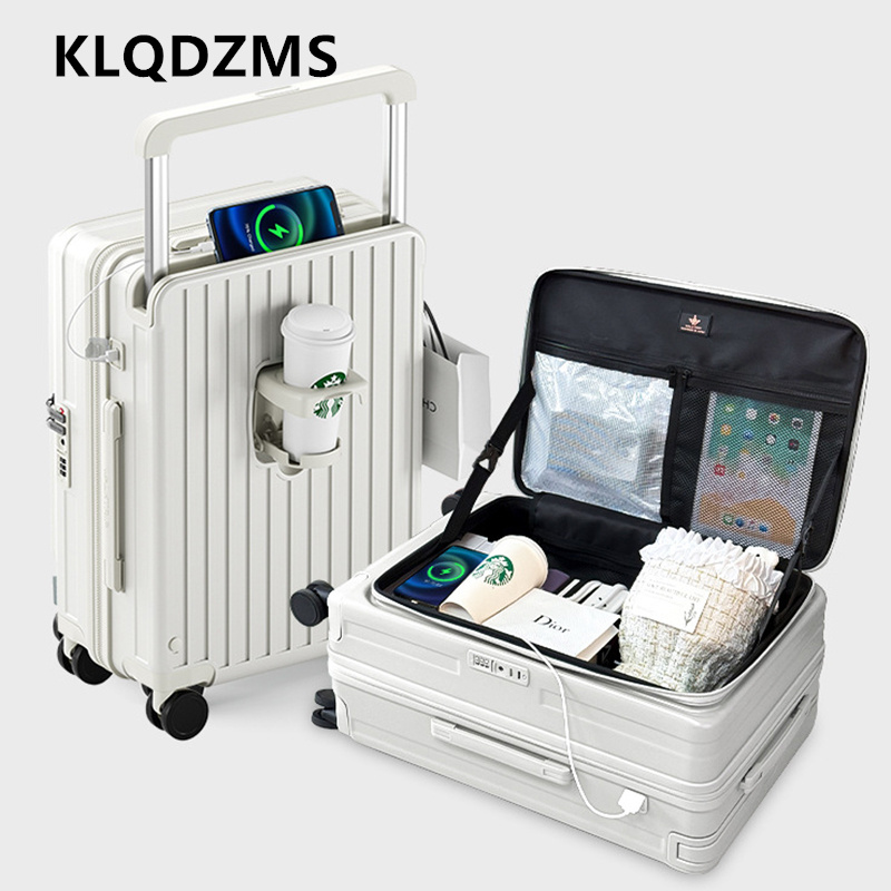 Чемодан KLQDZMS с передним отк – обзор и цена Front Opening Laptop Luggage 24 Inch